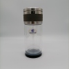 Double Wall Glass Bottles Borosilicate Thermal Insulation