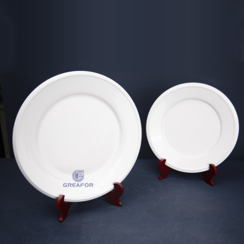 wholesale restaurant dinner set of dishes ceramic plate white dinner ceramic dishes